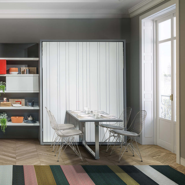 wall bed with table combo