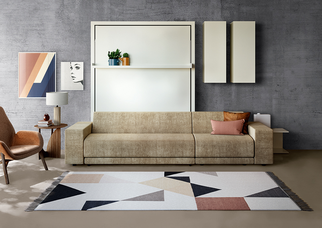 murphy bed with sectional sofa