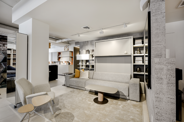 oslo wall bed sofa in our nyc showroom