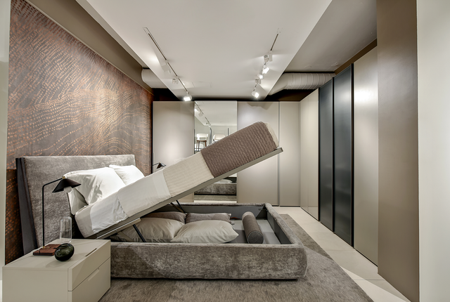 storage queen bed in our nyc showroom